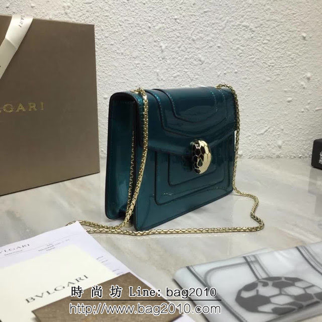 BVLGARI寶格麗 漆皮系列 小號 時尚 鏈條單肩斜挎包 34559 FYD1374